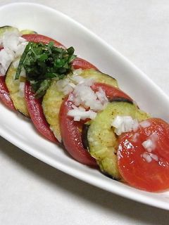 トマトとなすの簡単♫すし酢のマリネ☆-レシピのメイン写真