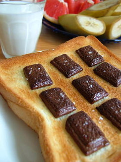 【シアワセを呼ぶ。塩チョコトースト♪】-レシピのメイン写真