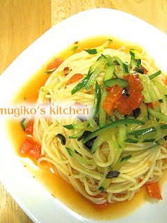 さっぱり!夏野菜の冷製パスタ-レシピのメイン写真