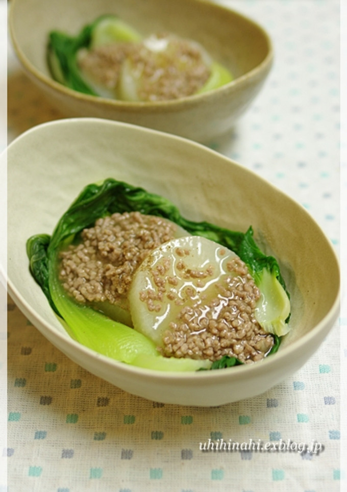 大根と青梗菜の中華そぼろあん-レシピのメイン写真