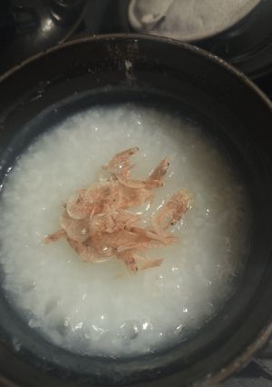 ストウブで♡生米から作る桜えび中華粥-レシピのメイン写真