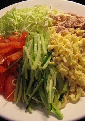 冷やし中華風サラスパ-レシピのメイン写真