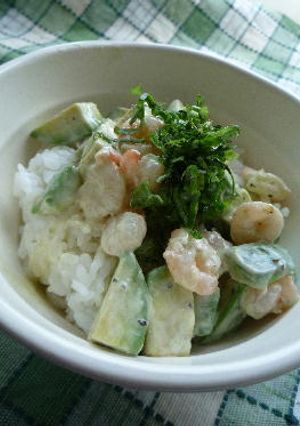 簡単　シュリンプ☆アボカド～ン(丼)-レシピのメイン写真