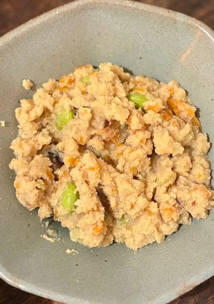枝豆とにんじんのおから煮　卯の花-レシピのメイン写真