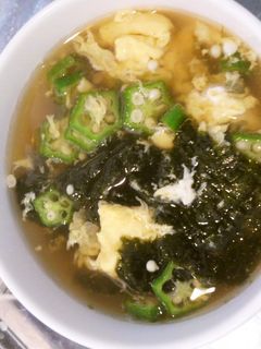 オクラと海苔のスープ-レシピのメイン写真
