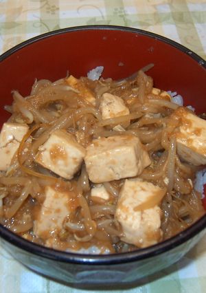 豆腐ともやしのバター醤油丼-レシピのメイン写真