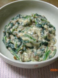 納豆入りほうれん草の白和え-レシピのメイン写真