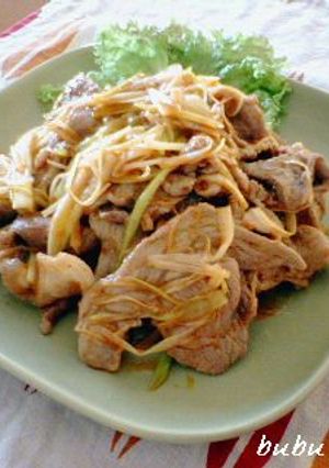 豚と白髪ネギのオイスター照り焼き-レシピのメイン写真