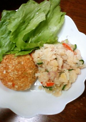 糠漬野菜とｶﾘﾌﾗﾜｰのﾎﾟﾃﾄｻﾗﾀﾞ-レシピのメイン写真