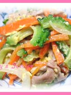 簡単おいし~♪豚肉とゴーヤーの炒めもの-レシピのメイン写真