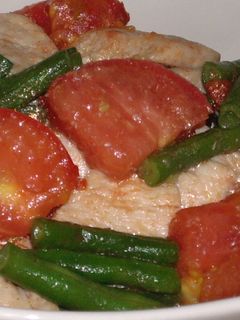 鶏とインゲンとトマトの炒め物-レシピのメイン写真
