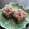 レンズ豆のきび糖寒天寄せ