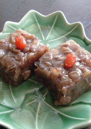 レンズ豆のきび糖寒天寄せ-レシピのメイン写真