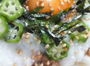 納豆、オクラ、とろろでﾈﾊﾞﾈﾊﾞうどん-レシピのメイン写真