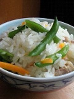 優しい味〜いんげんと鶏肉の炊き込みご飯-レシピのメイン写真