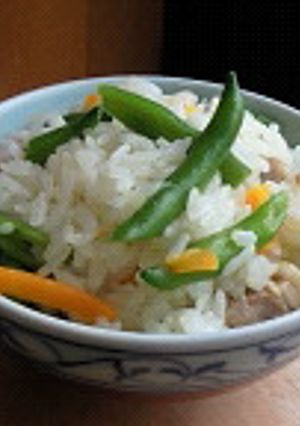 優しい味〜いんげんと鶏肉の炊き込みご飯-レシピのメイン写真