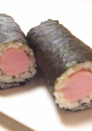 魚肉ソーセージで＠ゴッツイ日の丸のり巻ｗ-レシピのメイン写真
