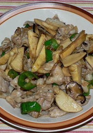 豚バラ肉とタケノコの甘辛炒め-レシピのメイン写真