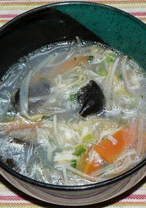 帆立貝柱と春雨、キクラゲの中華スープ-レシピのメイン写真