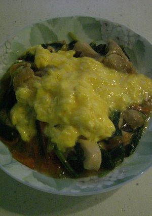 小松菜と鶏肉のあんかけトロたまのっけ-レシピのメイン写真