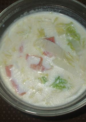 白菜たっぷり牛乳スープ-レシピのメイン写真