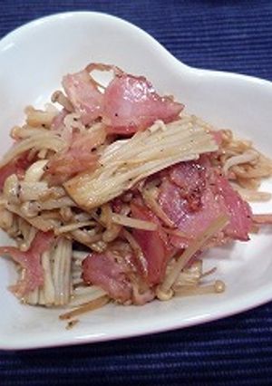 手軽に一品！えのき×ベーコンの炒め物-レシピのメイン写真