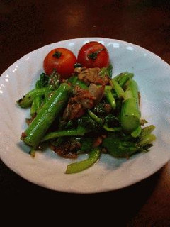 アスパラとほうれん草のにんにくバター炒め-レシピのメイン写真