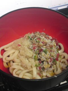 茗荷とカリカリ梅の冷やしうどん-レシピのメイン写真