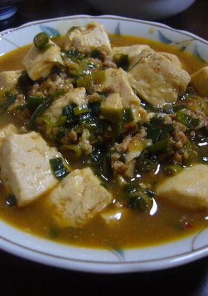 赤味噌で作るねぎたっぷりマーボ豆腐-レシピのメイン写真