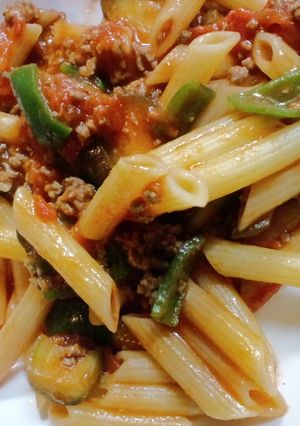 簡単　トマトのひき肉ペンネ-レシピのメイン写真