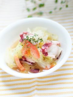 キャベツとタコの白ワイン蒸し-レシピのメイン写真