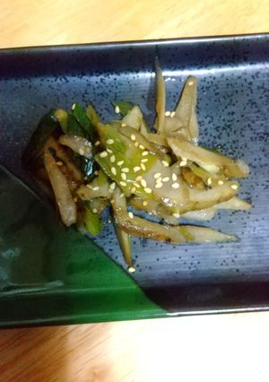 私の安うま節約料理大蒜の葉っぱ金平-レシピのメイン写真