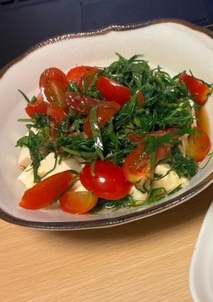 おかひじきと豆腐のサラダ-レシピのメイン写真