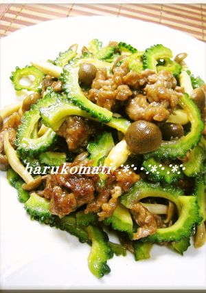 ゴーヤ♡牛肉のオイスターソース炒め-レシピのメイン写真