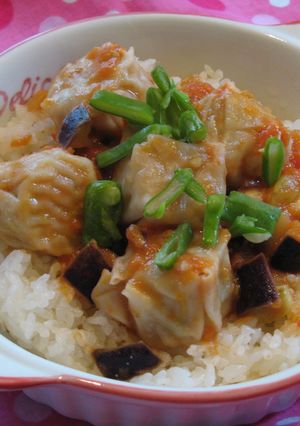 トマトとなすの焼売丼-レシピのメイン写真