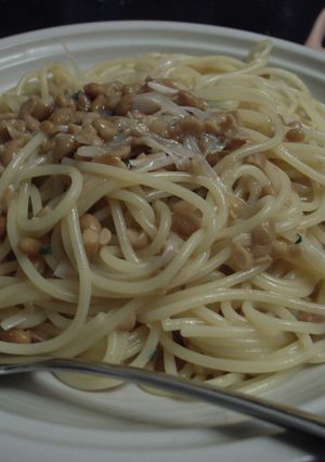 梅干納豆パスタ-レシピのメイン写真