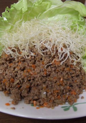 ★簡単!ひき肉はレタスで包んでウマ~★-レシピのメイン写真