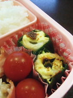 ピーマンカップのチーちくマヨ♪-レシピのメイン写真