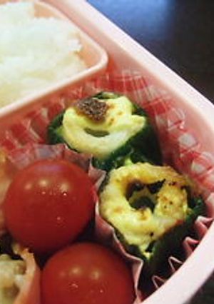 ピーマンカップのチーちくマヨ♪-レシピのメイン写真