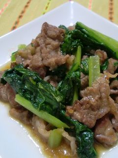 焼肉のタレde小松菜牛肉炒め-レシピのメイン写真