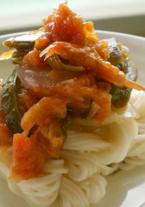 ラタトゥイユ・オン・ザ・そうめん-レシピのメイン写真