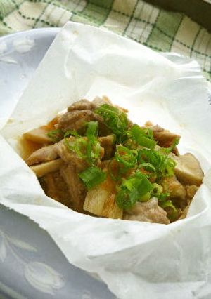 豚肉とエリンギの　レンチン☆味噌バター-レシピのメイン写真