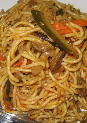 トマト味　トマト煮込みスパゲッティ-レシピのメイン写真