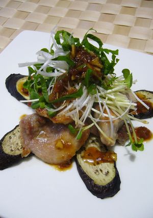 夏はさっぱり♪豚肉の梅にんにくソースかけ-レシピのメイン写真