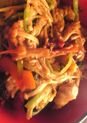 鶏軟骨と野菜ときのこの焼肉タレ炒め-レシピのメイン写真