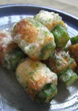 オクラ入ちくわの磯辺揚げ-レシピのメイン写真