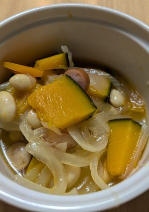カボチャとお豆のコンソメ煮-レシピのメイン写真