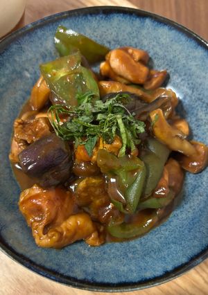 鶏肉が合う♪茄子とピーマンの味噌炒め-レシピのメイン写真