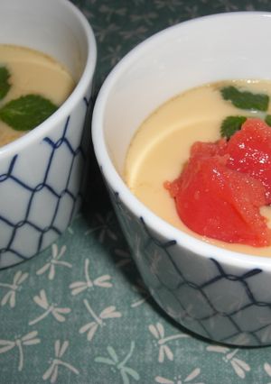 シンプルな茶碗蒸しに～明太子をのせて～-レシピのメイン写真