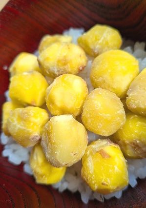 和えるだけ！黄色が鮮やか栗ご飯♡-レシピのメイン写真